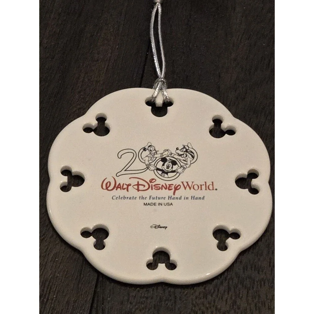 Vintage Walt Disney World Millennium Celebration 2000 Ceramic Ornament